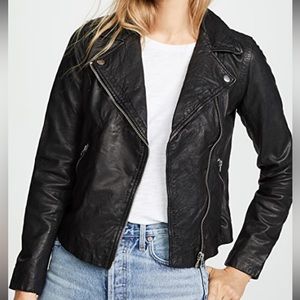 madewell washed leather moto jacket